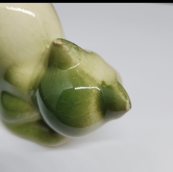 Vintage Mid Century TEVVY Ceramic Cat Diffuser, Green - Picture 7 of 9